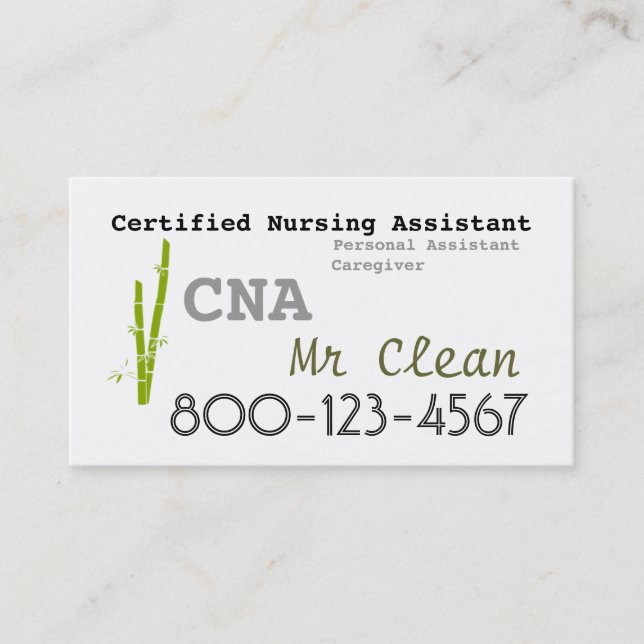 Visita O tema de bambu PODE modelo de cartão de negócios (Frente)