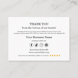 Visita Obrigado Percentagem do Cartão QR de Negócios