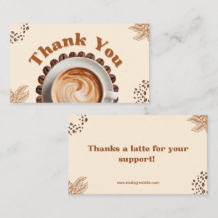 Visita Obrigado por uma Xícara de Café Cartão de Agradeci