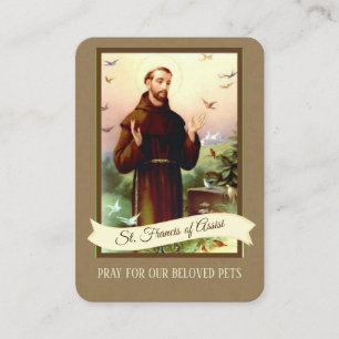 Visita Oração a St Francis de Assisi para o cartão