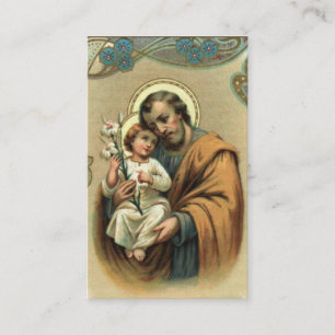 Visita Oração St Joseph de Memorare & cartão santament