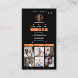 Visita Orange TikTok Social Media Código QR Cartão de vis