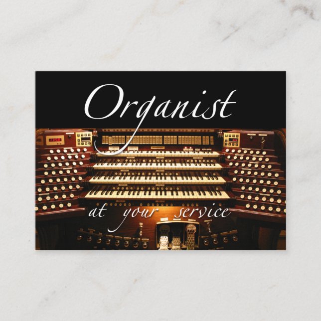 Visita Organista em seu cartão de empresa de serviços #4 (Frente)