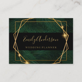 Visita Ouro e preto de cartão de olá Elegante tropical