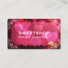 Visita Padaria & cartão de negócios cor-de-rosa de