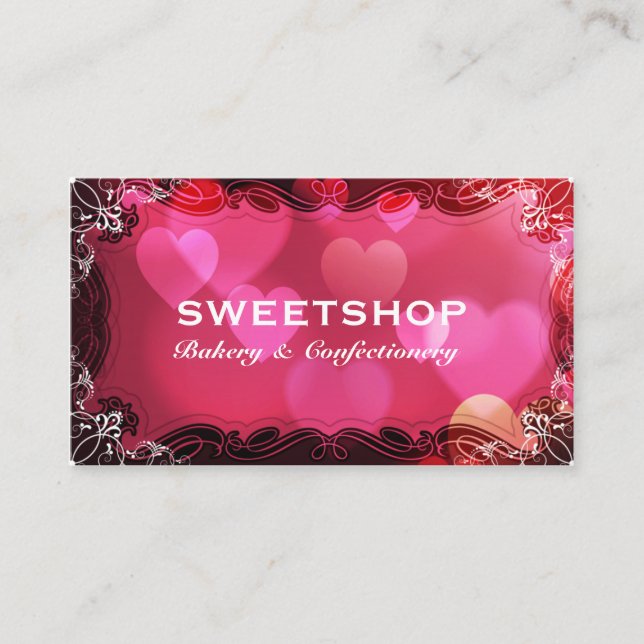 Visita Padaria & cartão de negócios cor-de-rosa de (Frente)