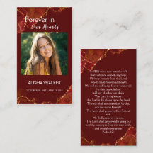 Para sempre no nosso coração Foto Cartão de Oração