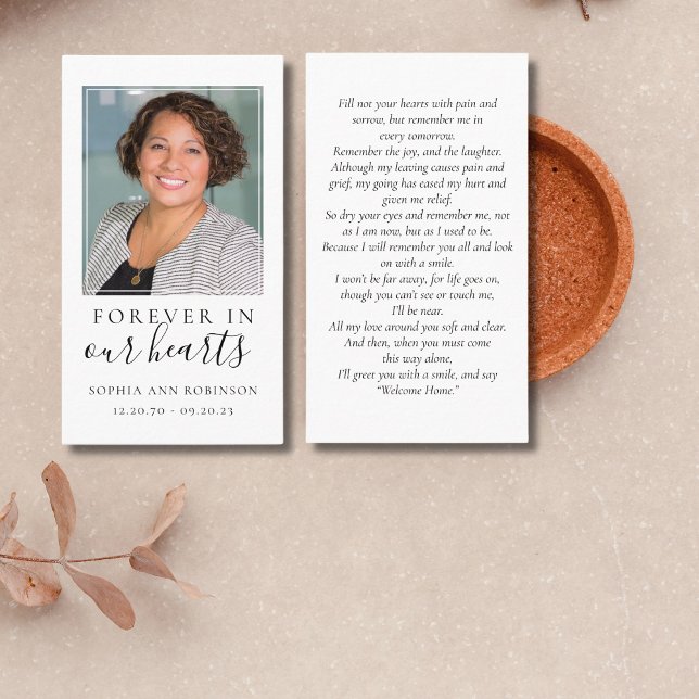 Visita Para sempre no nosso coração Foto Cartão de Oração (Criador carregado)