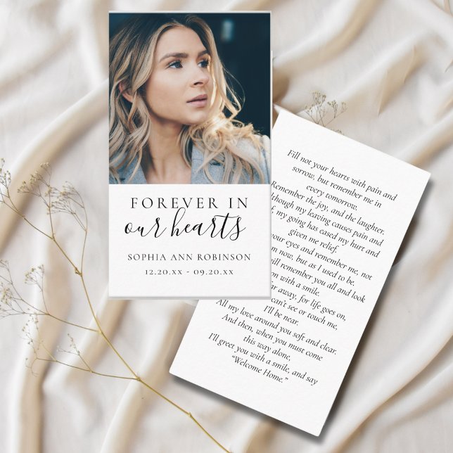 Visita Para sempre no nosso coração Foto Cartão de Oração (Criador carregado)