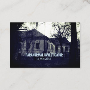 Visita Paranormal Investigador Assombrado 2 Cartão de vis