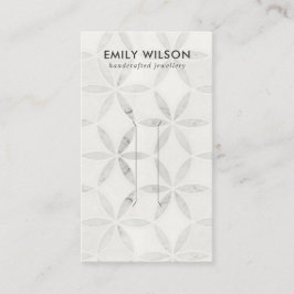 VISITA PASTEL OFF WHITE FLORAL STUD EARRING CARTÃO DE EXI