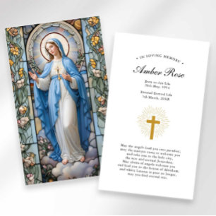 Visita Perda Funeral Ave Maria Oradora Cartão de condolên