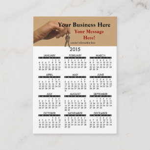 Visita Peritos do Realty do calendário do cartão de