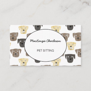 Visita Pet Sitting Labrador Retriever Dog Cartão de visi