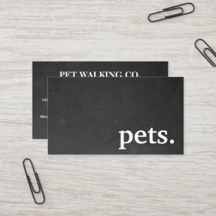 Visita Pets modernos de chalkboard. cartão de fidelidade