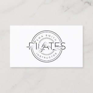 Visita Pilates Instrutor Pilates Letters Cartão de visit