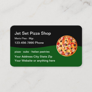 Visita Pizza - Modelo de cartão de negócios Restaurante
