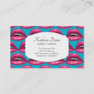 Visita Pop de Arte Lábios de Arte de Makeup Cartão de v