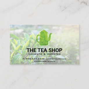 Visita Pote clássico de chá  Tea Plant Cartão de visit