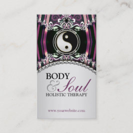 Visita Prata púrpura Nova idade Yin Yang + Cartão de visi
