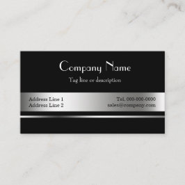 Visita Preto e modelos de cartão de negócios metálicos da