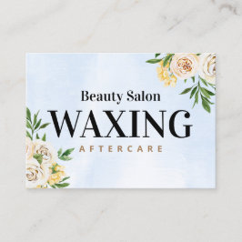 Visita Primavera Watercolor Waxing Aftercare Cartão de vi