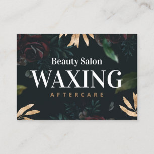 Visita Primavera Waxing depois de instruções Cartão de