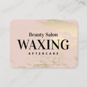 Visita Primavera Waxing depois de instruções Cartão de