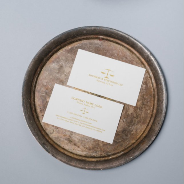 Visita Procurador Na Escala Dourada Da Lei Cartão de visi (Criador carregado)