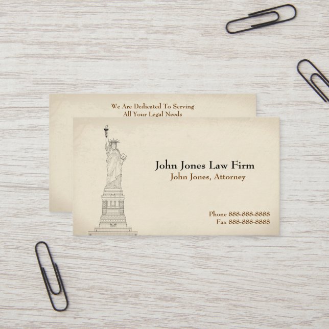 Visita Procurador na Estátua da Liberdade Cartão de visit (Frente/Verso In Situ)