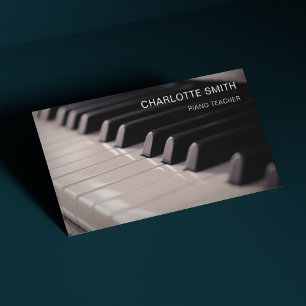 Visita Professor de Piano Marinho Azul Moderno Cartão de