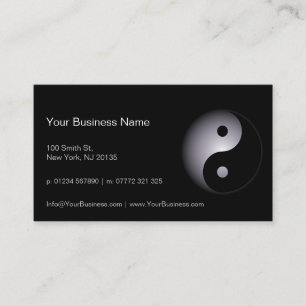 Visita Profissional branco preto de Yin Yang - cartão de