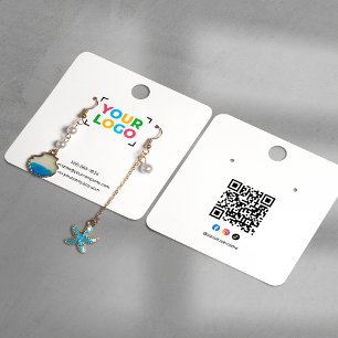 Visita Quadrado Adicione Seu Logotipo Pulseiras Cartão de Exposiçã