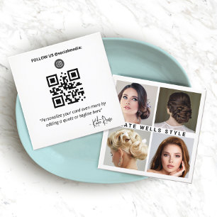 Visita Quadrado Cartão com fotos de Mídia Social - Instagram