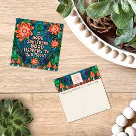 Visita Quadrado Cartão de bondade de citação do Mushroom