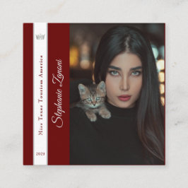 Visita Quadrado Cartão de Chamada do Pageant Essentials | Código Q