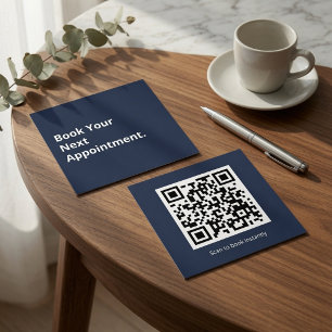 Visita Quadrado Cartão de Código QR para Agendamento de Próxima Co