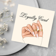 Cartão de Lealdade do Manicurista de Salão de Chic