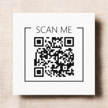 Cartão de Negócios Minimalista QR Code Scan Me
