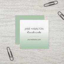 Cartão de Perfil Verde Elegante Profissional