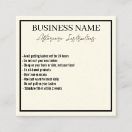 Visita Quadrado Cartão de Pós-Cuidados Minimalista Moderno