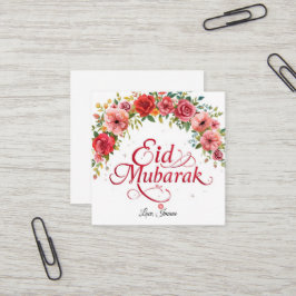 Visita Quadrado Cartão de presente personalizado Eid Mubarak