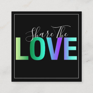 Visita Quadrado Cartão de Referência de Amor Moderno