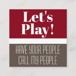 Visita Quadrado Cartão de Reprodução para Crianças Moderno e Diver