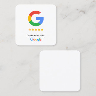 Visita Quadrado Cartão de Revisão do Google sem contato