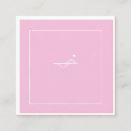 Visita Quadrado Cartão de saudação de negócios rosa-claro