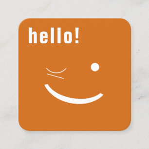 Visita Quadrado Cartão de sorriso engraçado