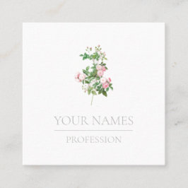 VISITA QUADRADO CARTÃO DE VISITA: BOTÂNICA: ROSAS