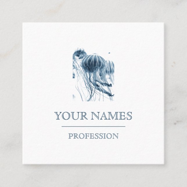 VISITA QUADRADO CARTÃO DE VISITA: JELLYFISH (Frente)