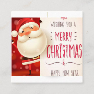 Visita Quadrado Cartão Feliz de Natal